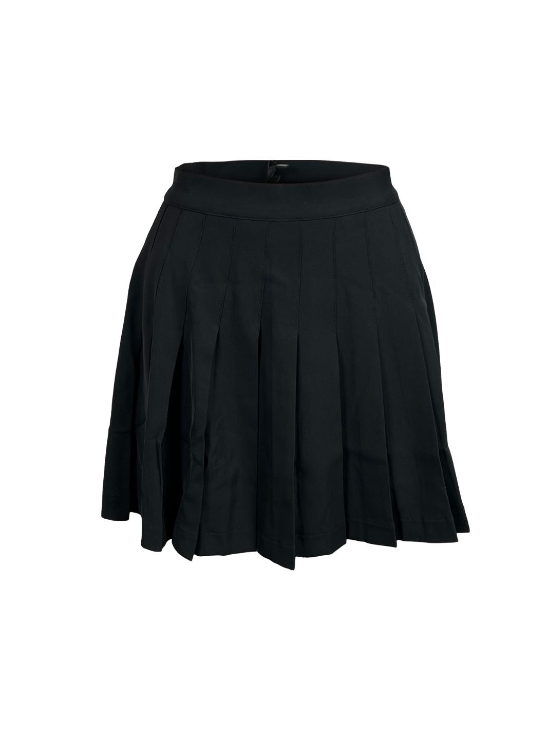 Black pleated mini skirt quote best sale