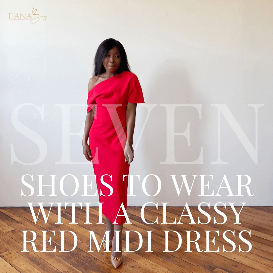 What shoes to wear with a red midi dress?