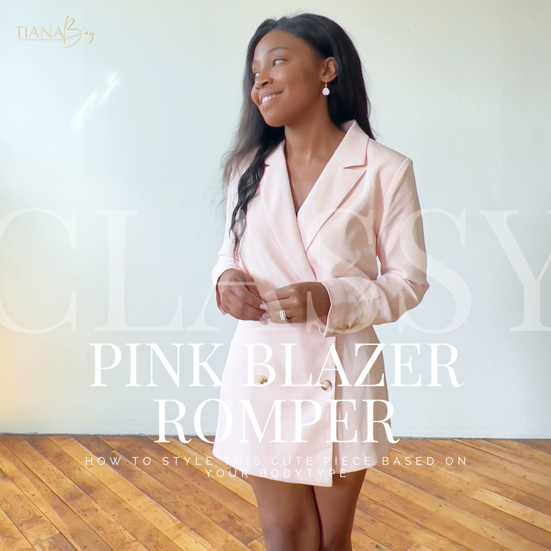 Classy Pink Blazer Romper | Tiana Bay