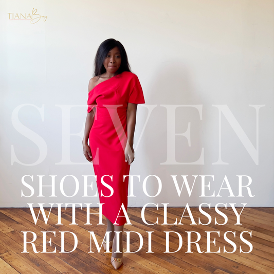 What shoes to wear with a red midi dress?
