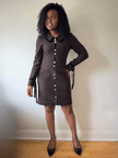 Ella Wool Dress - Chocolate/Espresso