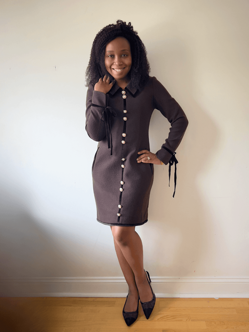 Ella 100% Merino Wool Classy Mini Dress