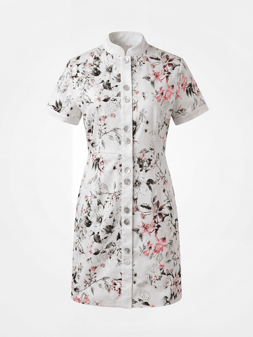 Floral Olivia Cotton Sateen Mini Dress