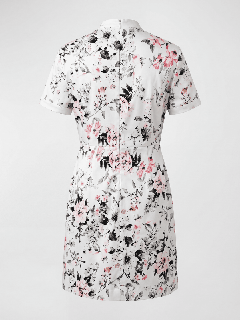 Floral Olivia Cotton Sateen Mini Dress