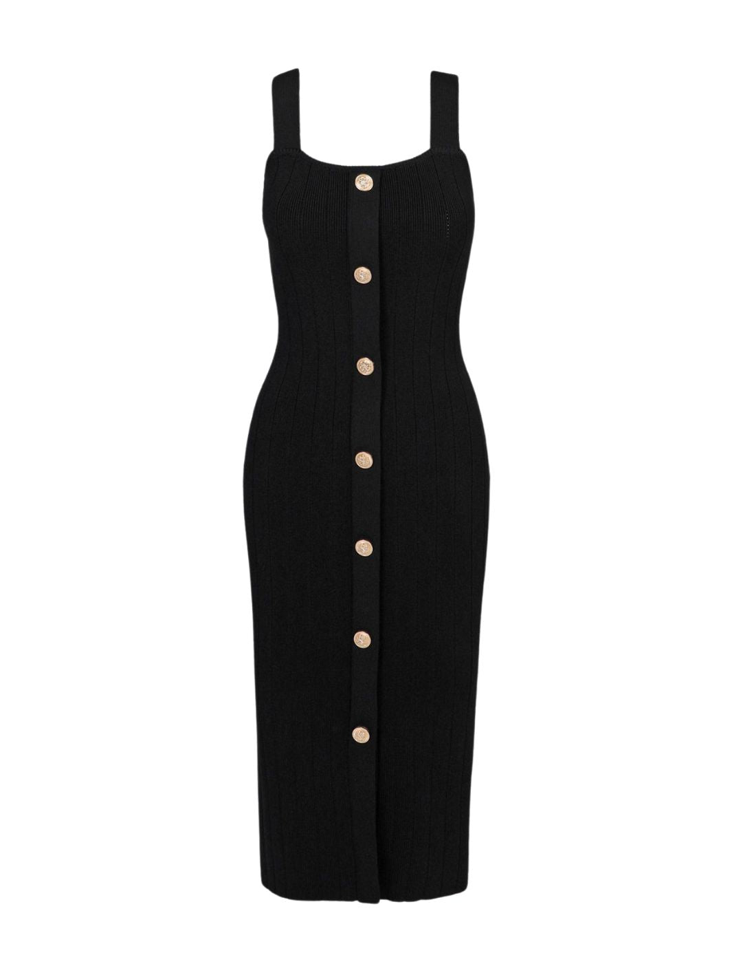 Black Classy Knit Pencil Dress