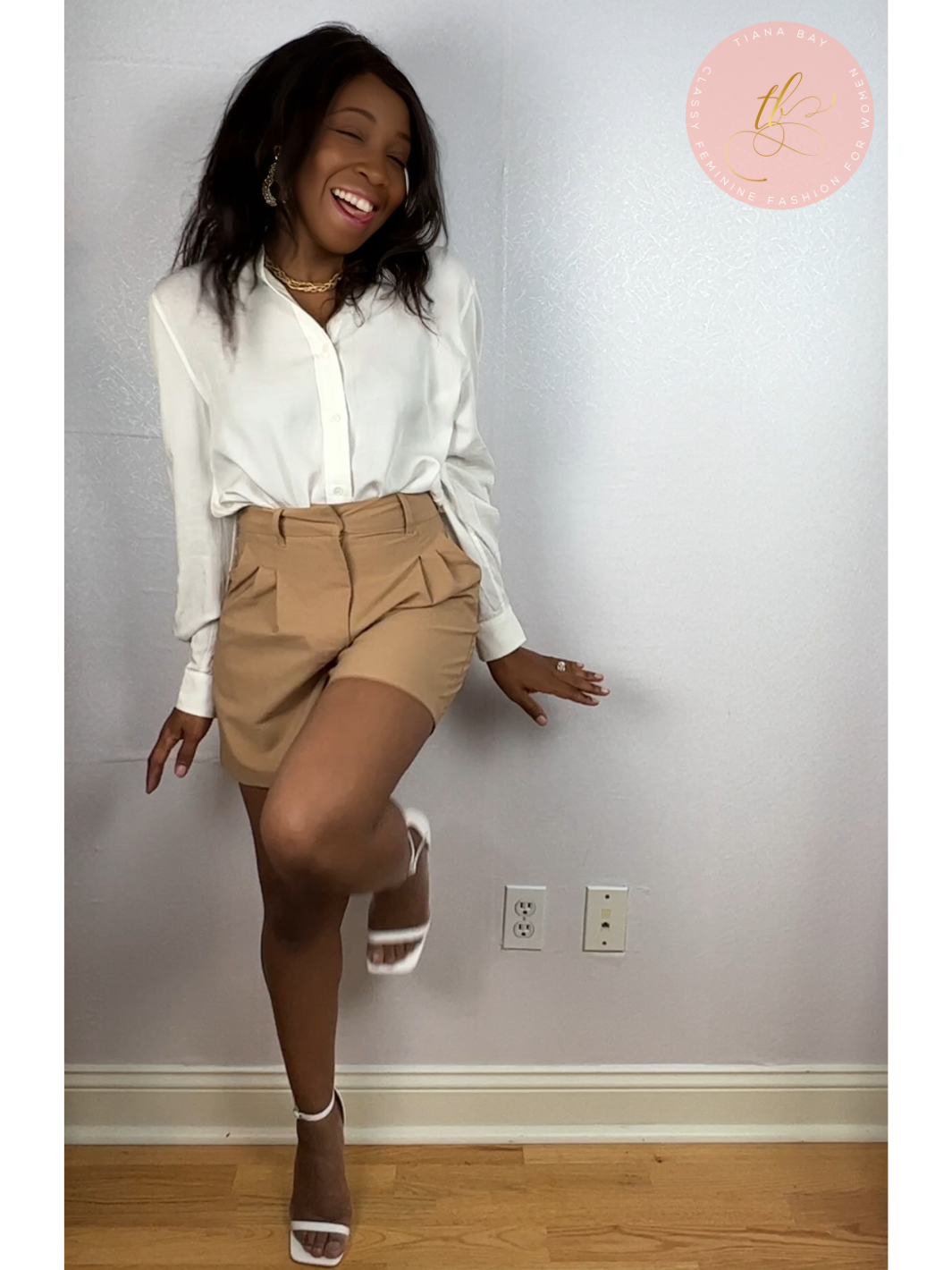 Beige Classy Shorts