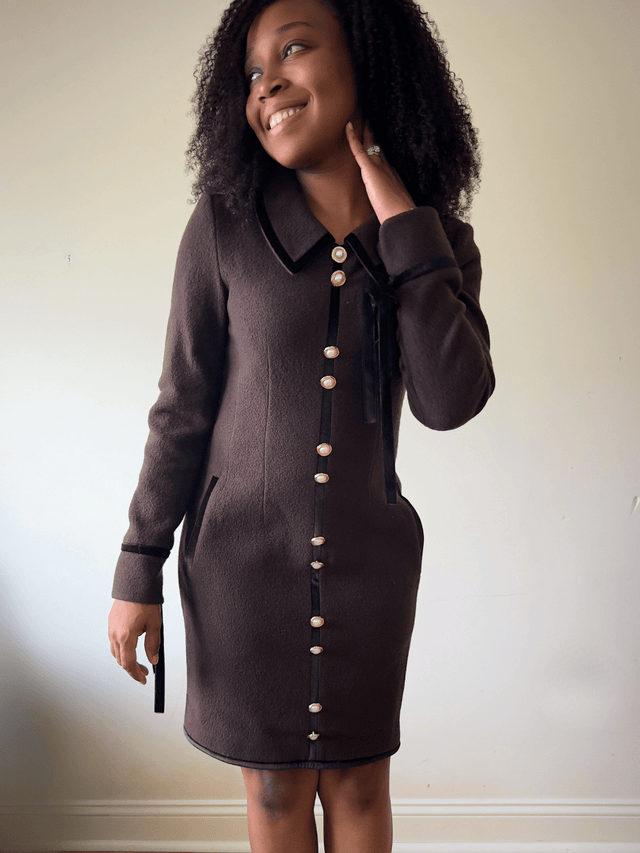 Ella 100% Merino Wool Classy Mini Dress