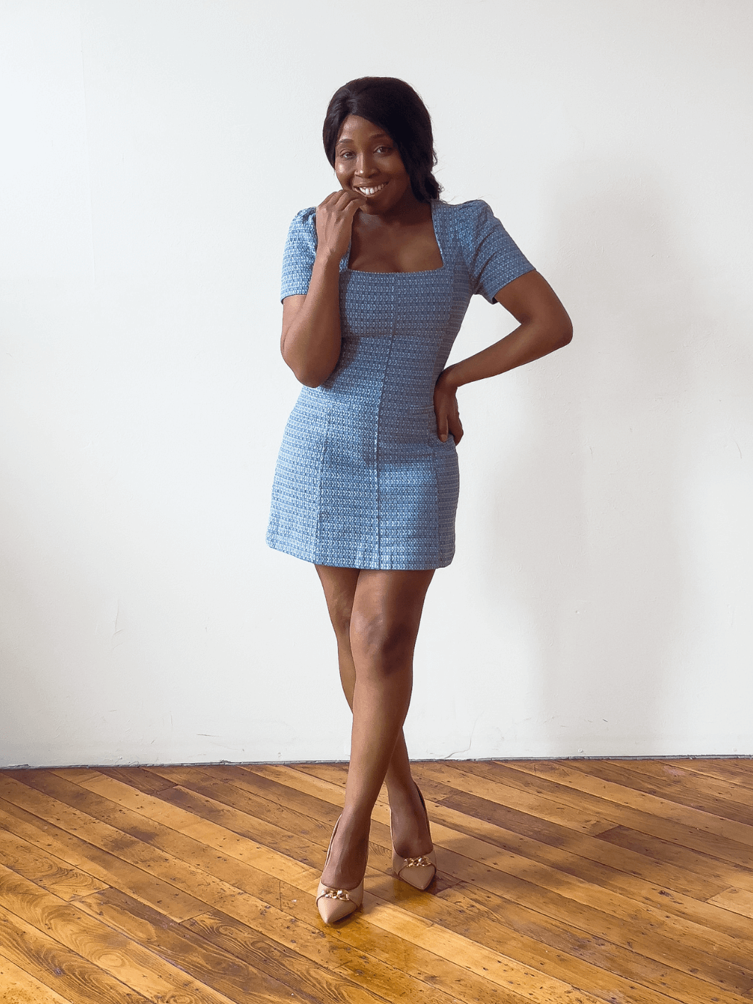 Gabrielle Blue Mini Dress