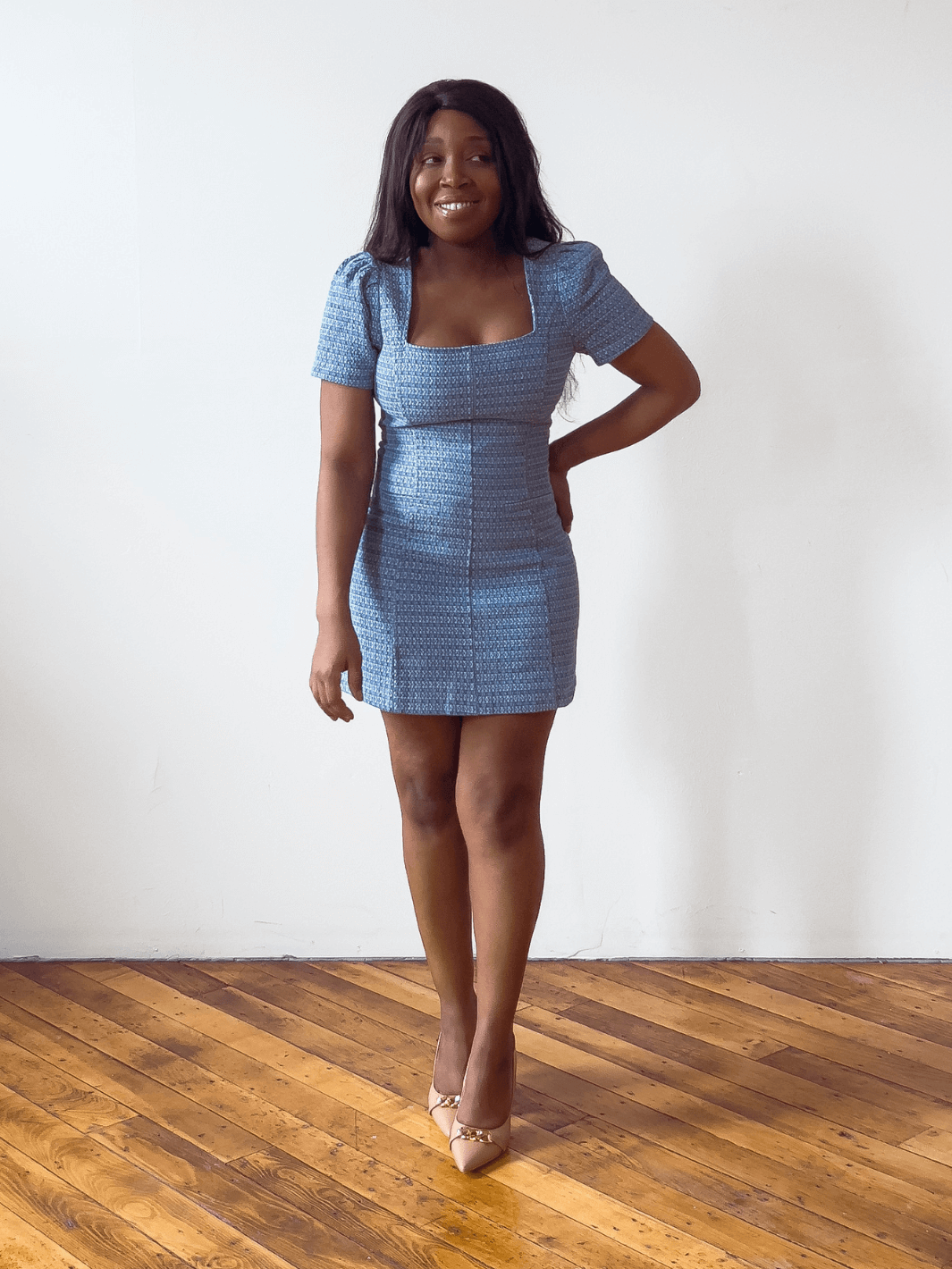 Gabrielle Blue Mini Dress