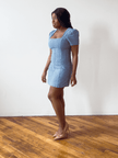 Gabrielle Blue Mini Dress