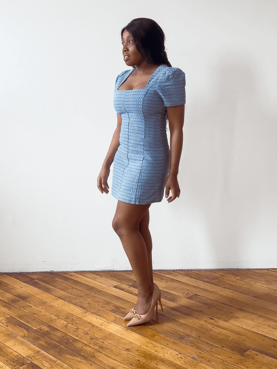 Gabrielle Blue Mini Dress