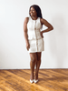 Hilary Ivory Tweed Mini Dress
