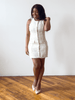 Hilary Ivory Tweed Mini Dress