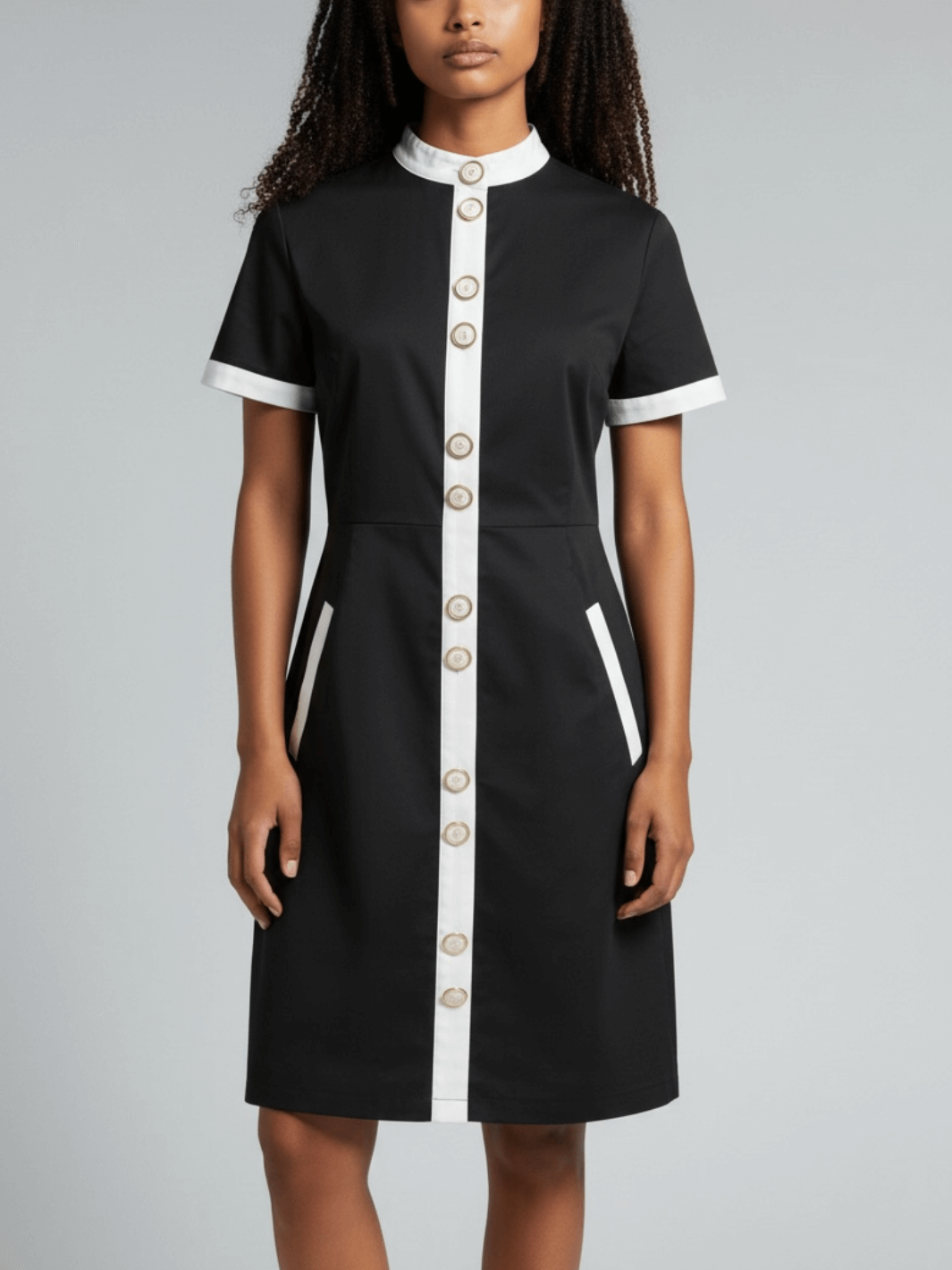 Olivia 100% Cotton Sateen Classy Mini Dress (PREORDER)