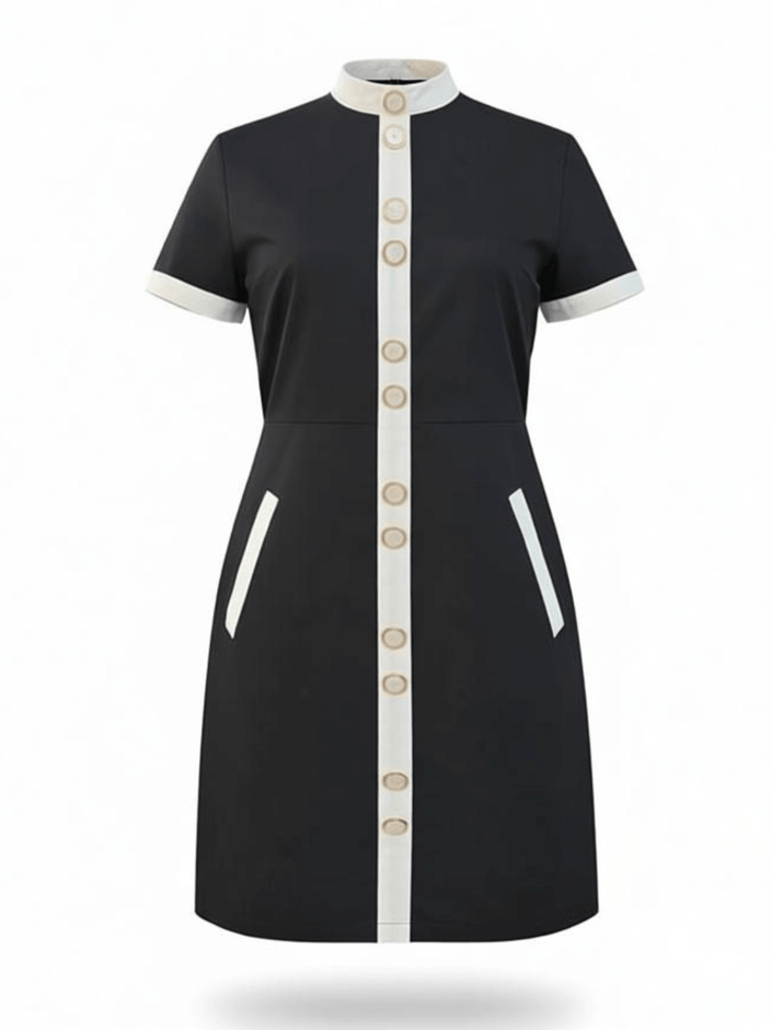 Olivia 100% Cotton Sateen Classy Mini Dress (PREORDER)