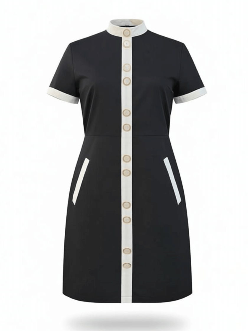 Olivia 100% Cotton Sateen Classy Mini Dress (PREORDER)