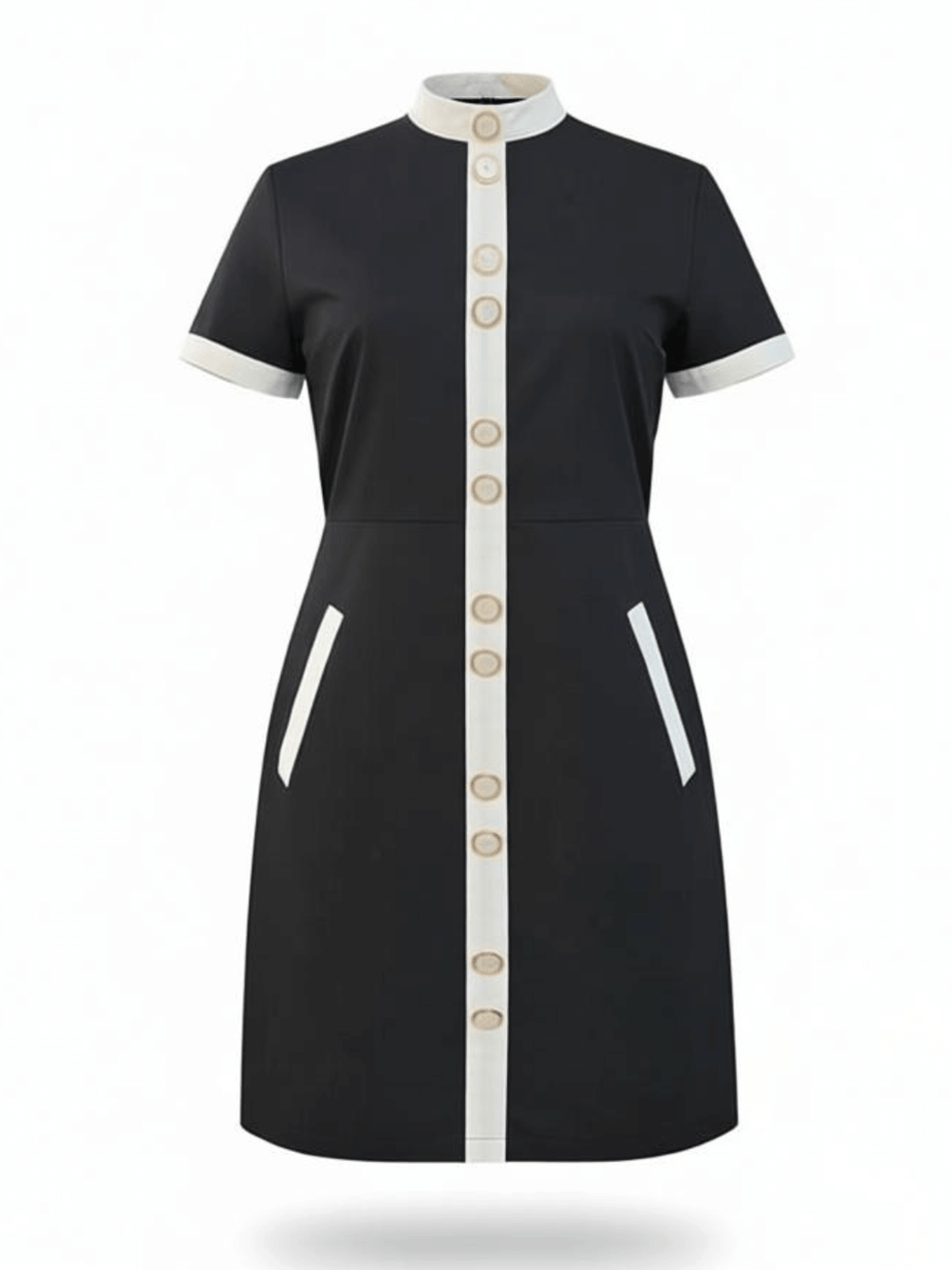 Olivia 100% Cotton Sateen Classy Mini Dress (PREORDER)