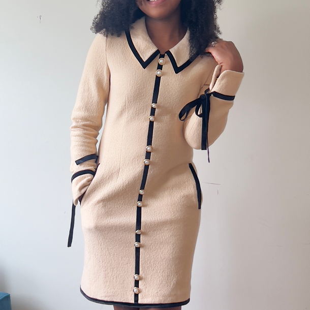 Ella 100% Merino Wool Classy Mini Dress
