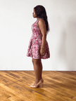 pink floral mini dress - side - feminine dresses