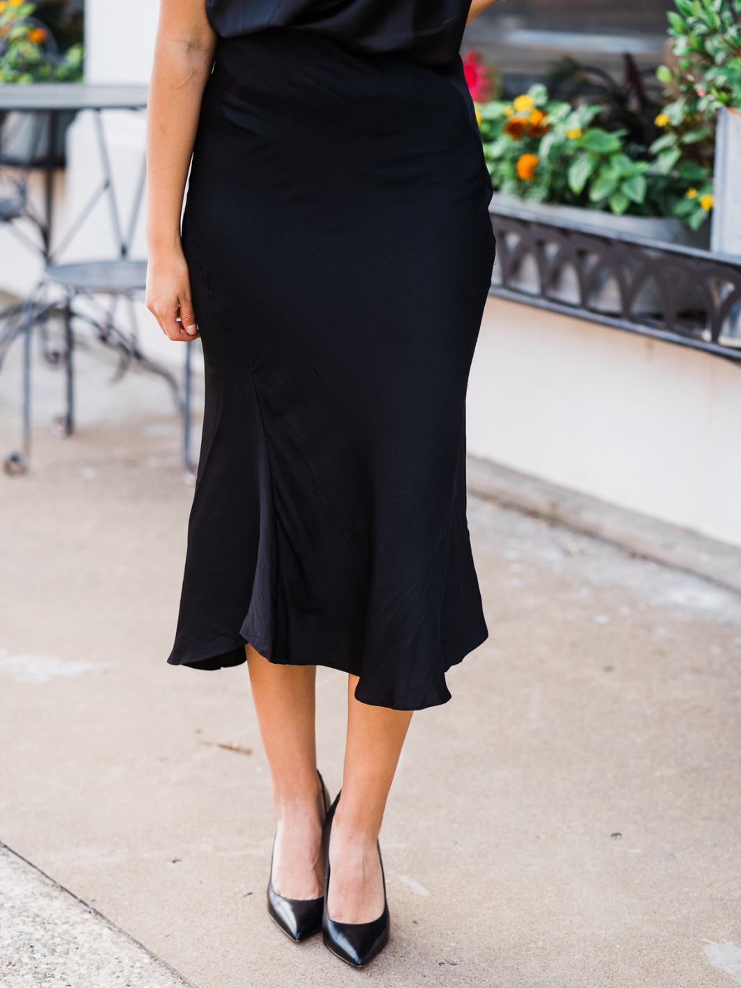 Classy Black Slip Skirt
