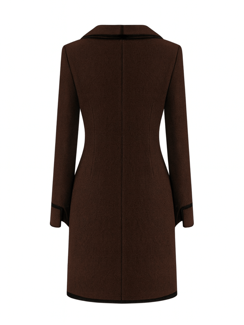 Ella Wool Dress - Chocolate/Espresso