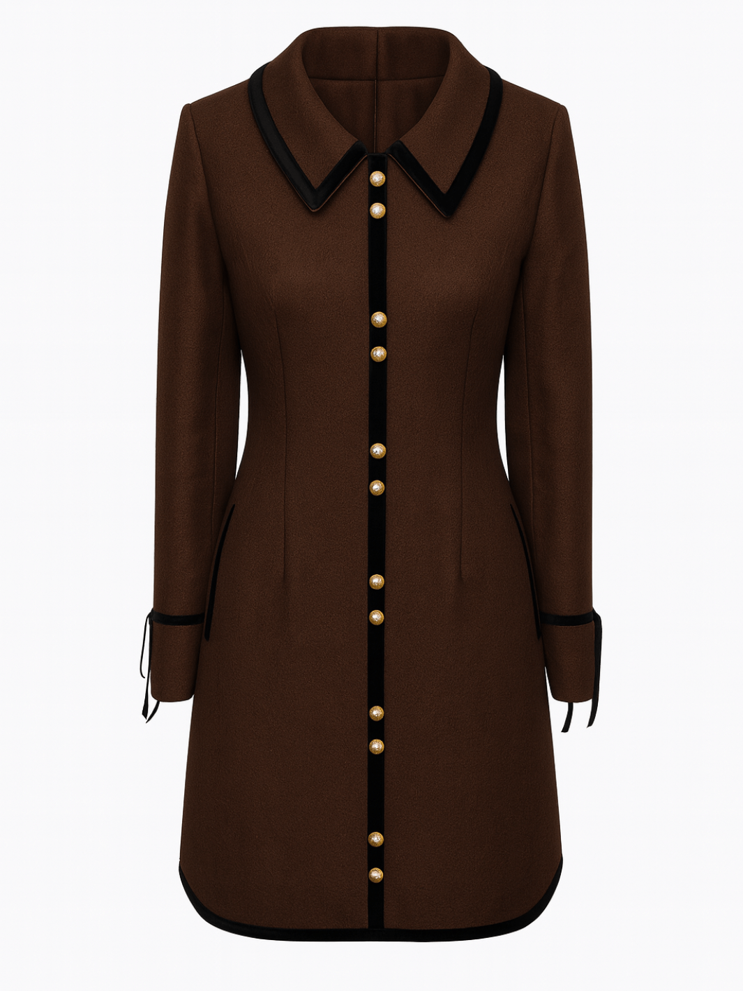 Ella Wool Dress - Chocolate (Estimated Delivery October 2025)