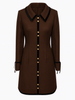 Ella Wool Dress - Chocolate (Estimated Delivery October 2025)