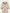 Beige wool mini dress with black trim and gold and pearl buttons on a white background