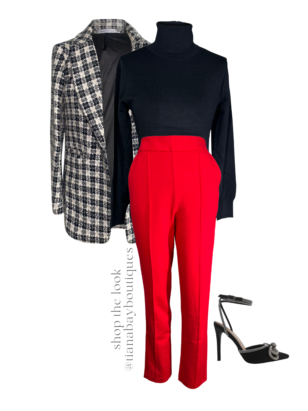 White & Black Tweed Blazer
