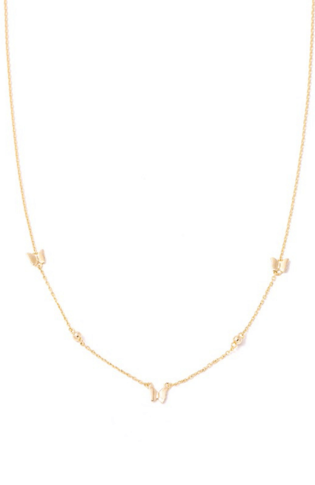 Mini Butterfly Chain Linked Necklace