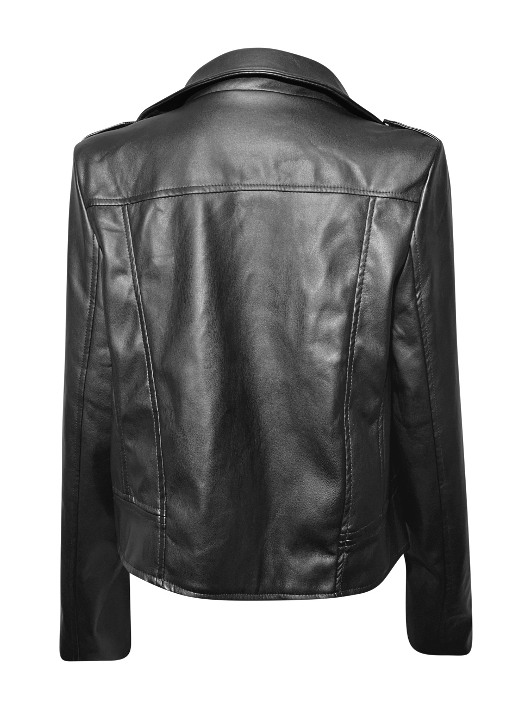 Women's Faux Leather Jacket | Black Faux Leather Jacket | Tiana Bay