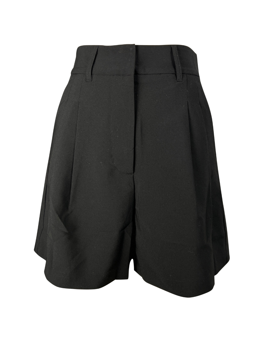 Sophisticated Black Pleated Shorts