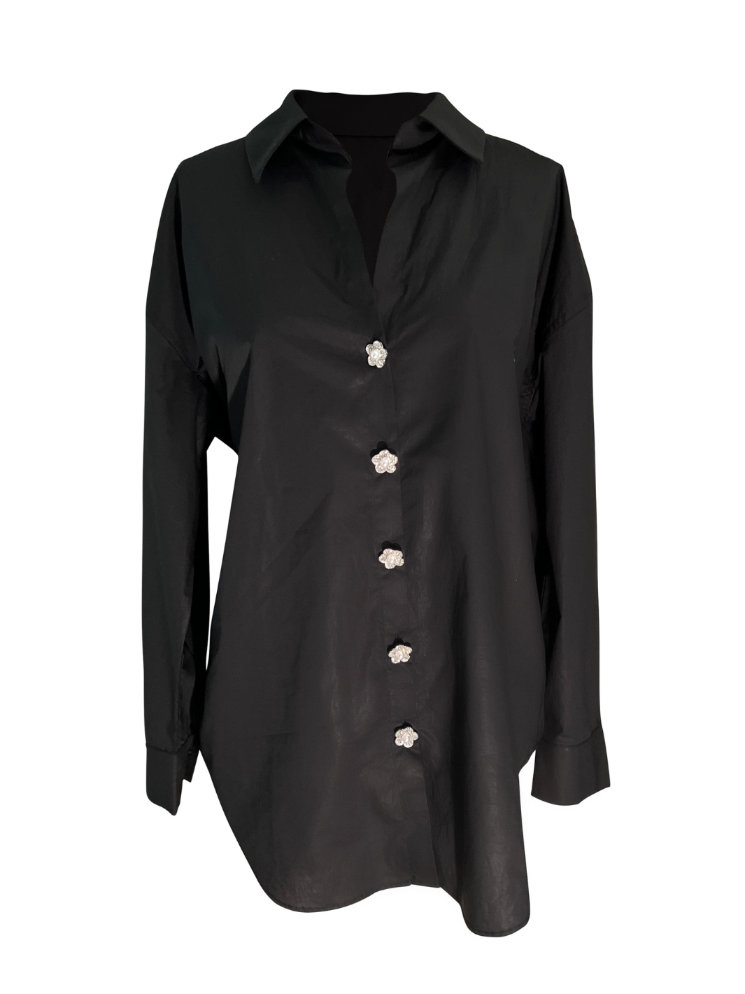 Black Feminine Oversized Blouse: Transform Your Wardrobe with 1 Shirt