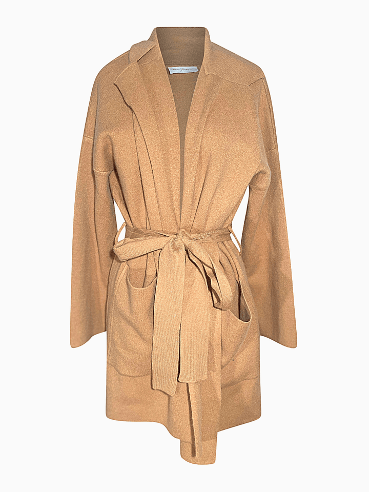 Luxe Wool-Blend Wrap Coat